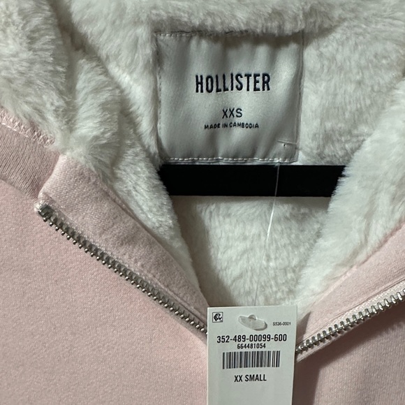 Hollister Light Pink Hoodie with Fleece Lining - Picture 2 of 5